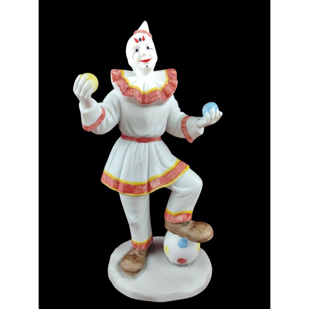 Flambro Clown Circus World Museum Vintage 1985 9 Inch Happy Juggling Neat Figure